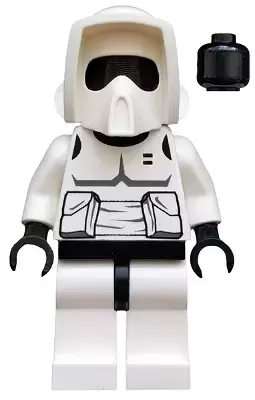 Minifigurines LEGO Star Wars - Scout Trooper (Black Head, Dark Bluish Gray Torso Pattern)
