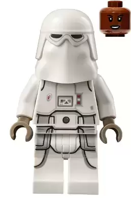 LEGO Star Wars Minifigs - Snowtrooper, Printed Legs, Dark Tan Hands - Female, Reddish Brown Head