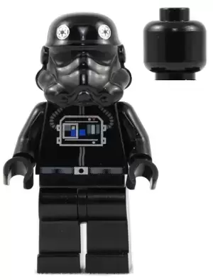 LEGO Star Wars Minifigs - TIE Interceptor Pilot (Black Head)