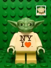 LEGO Star Wars Minifigs - Yoda, NY I Heart Torso, White Hair (TRU Times Square 2013 Exclusive)