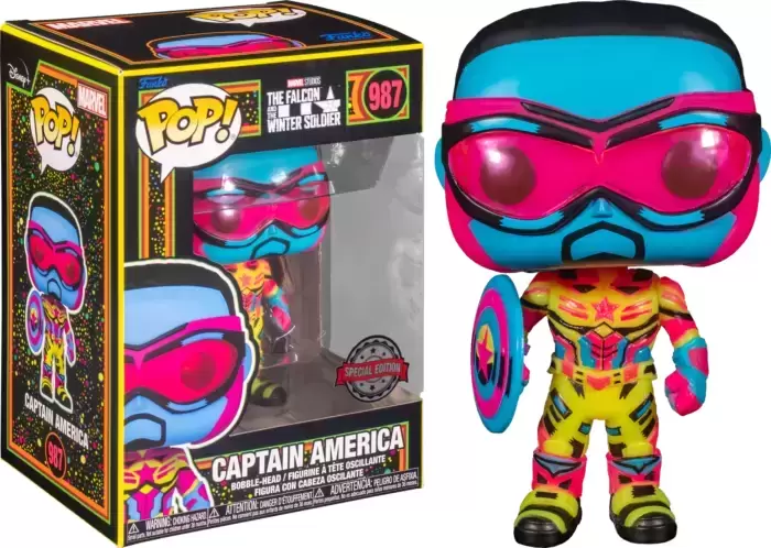 POP! MARVEL - The Falcon and The Winter Soldier - Captain America Blacklight