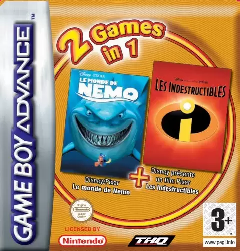 Jeux Game Boy Advance - Combo Le Monde de Nemo 1 + Indestructibles