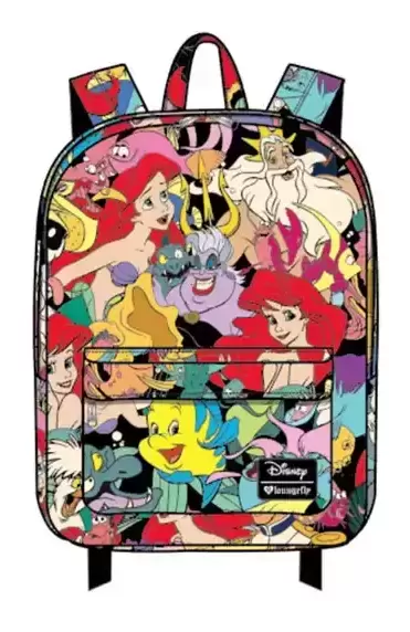 Loungefly - MINI SAC A DOS TISSU ARIEL CHARACTERS AOP