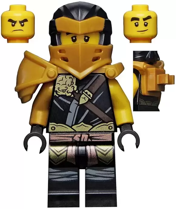 LEGO Ninjago Minifigures - Cole Hero - Clip on Back