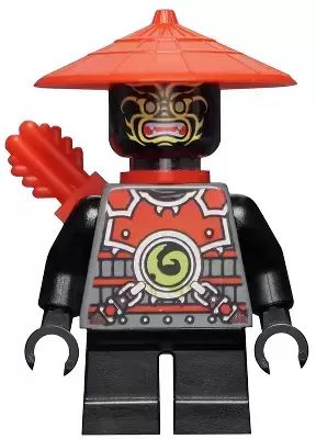 LEGO Ninjago Minifigures - Stone Army Scout, Yellow Face, Red Quiver, Short Legs