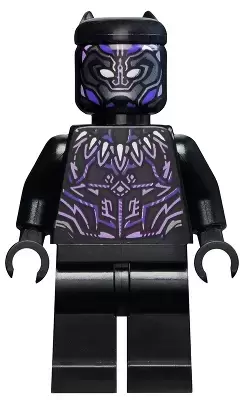 Lego Superheros Minifigures - Black Panther - Claw Necklace, Dark Purple and Lavender Highlights