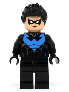 Lego Superheros Minifigures - Nightwing - White Eye Holes and Blue Chest Symbol