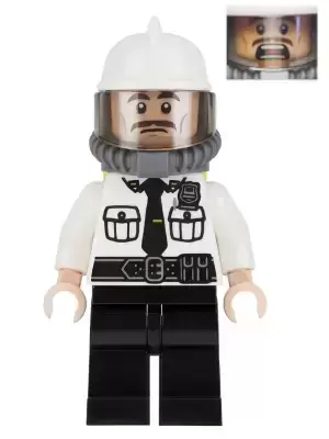 Lego Superheros Minifigures - Security Guard, Fire Helmet