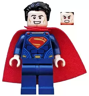 Lego Superheros Minifigures - Superman - Dark Blue Suit, Tousled Hair