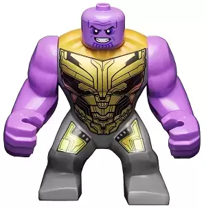 Lego Superheros Minifigures - Thanos - Dark Bluish Gray Armor without Helmet