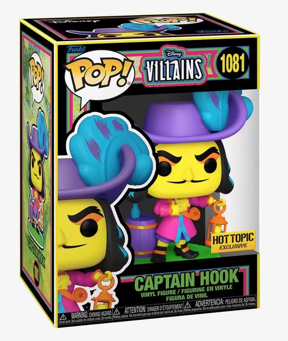 POP! Disney - Villains - Captain Hook Blacklight GITD