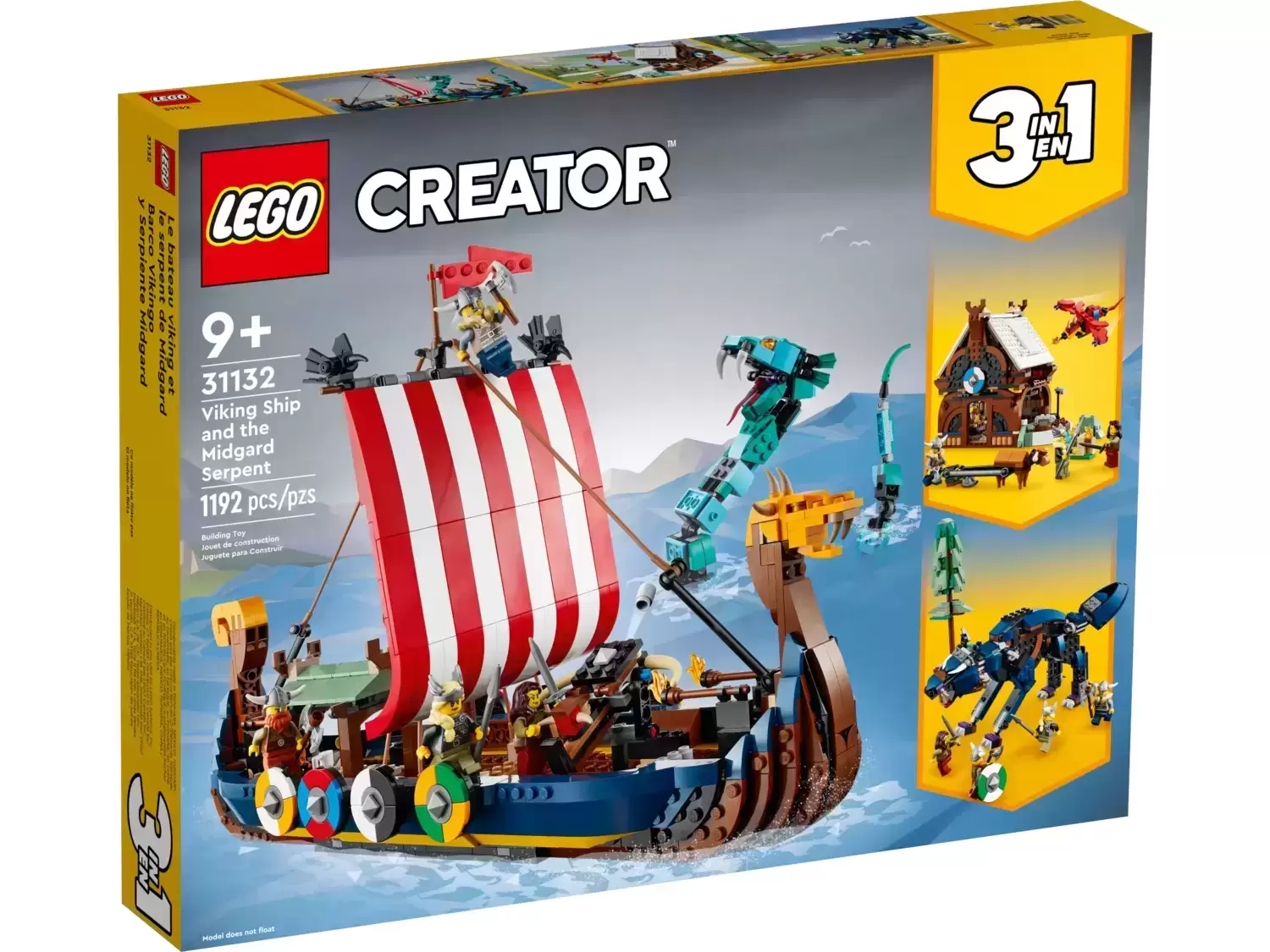 LEGO Creator - Viking Ship and the Midgard Serpent - 3 in 1