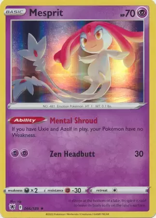 Mesprit Holo - Astral Radiance Pokémon card 066/189