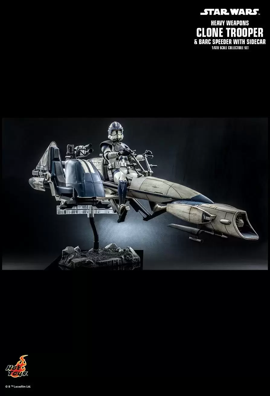 TV Masterpiece (TMS) - Star Wars: The Clone Wars™ - Heavy Weapons Clone Trooper™  and BARC Speeder™ with Sidecar