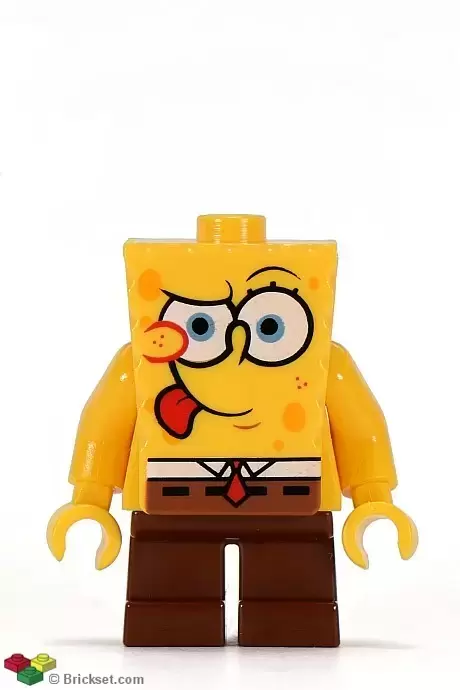 Lego SpongeBob Minifigures - SpongeBob - Intent Look, Tongue Out