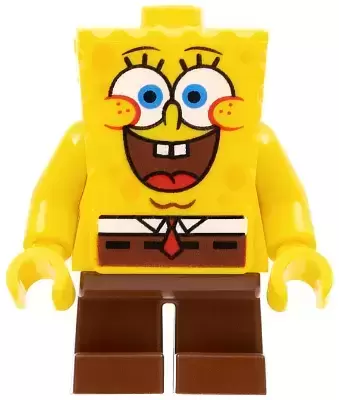 Lego SpongeBob Minifigures - SpongeBob - Large Grin and Black Eyebrows