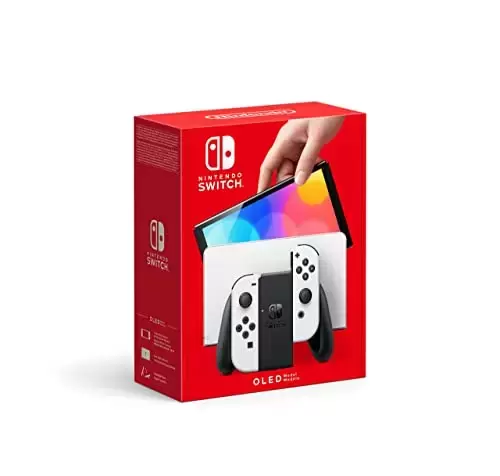 Matériel Nintendo Switch - Console Nintendo Switch (Modèle OLED) avec Station d\'Accueil/Manettes Joy-Con Blanches