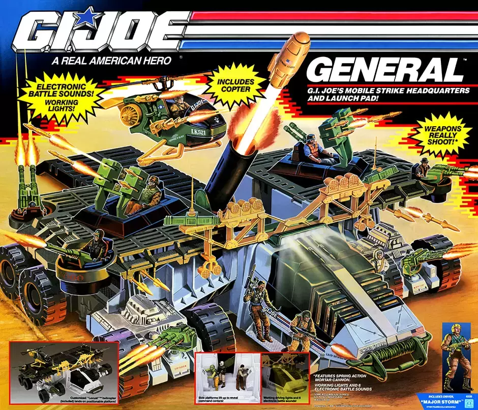 G.I. Joe Vintage - General (GI Joe\'s Mobile Strike Headquarters and Launch Pad)