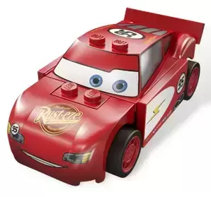 LEGO Cars Characters - Lightning McQueen - Rust-eze Hood, Light Bluish Gray 1 x 4 Plates Inside
