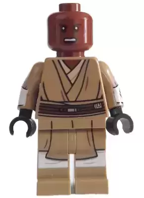 LEGO Star Wars Minifigs - Mace Windu (Dark Tan Legs, Open Mouth, Printed Arms)