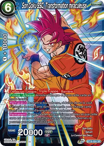 Realm of the Gods [BT16] - Son Goku SSG, Transformation miraculeuse