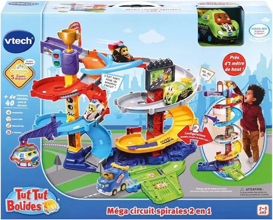 Tut Tut Bolides - Méga circuit spirales 2 en 1