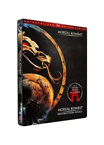 Blu-ray Steelbook - Coffret Mortal Kombat + Mortal Kombat Destruction - BIPACK-Edition Limitée-STEELBOOK-BLU-Ray