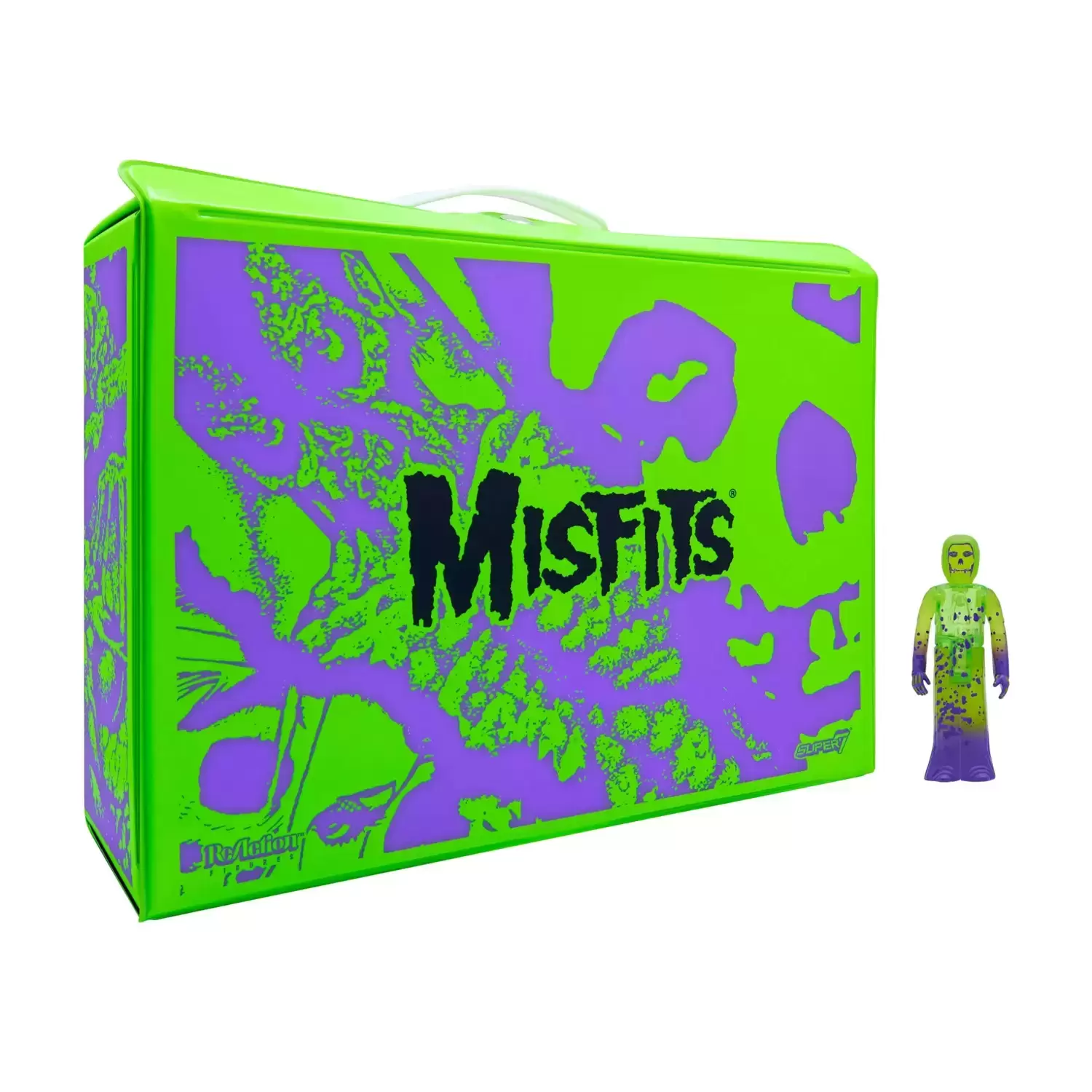 ReAction Figures - Misfits - Carry Case with Fiend (Neon Green Purple)