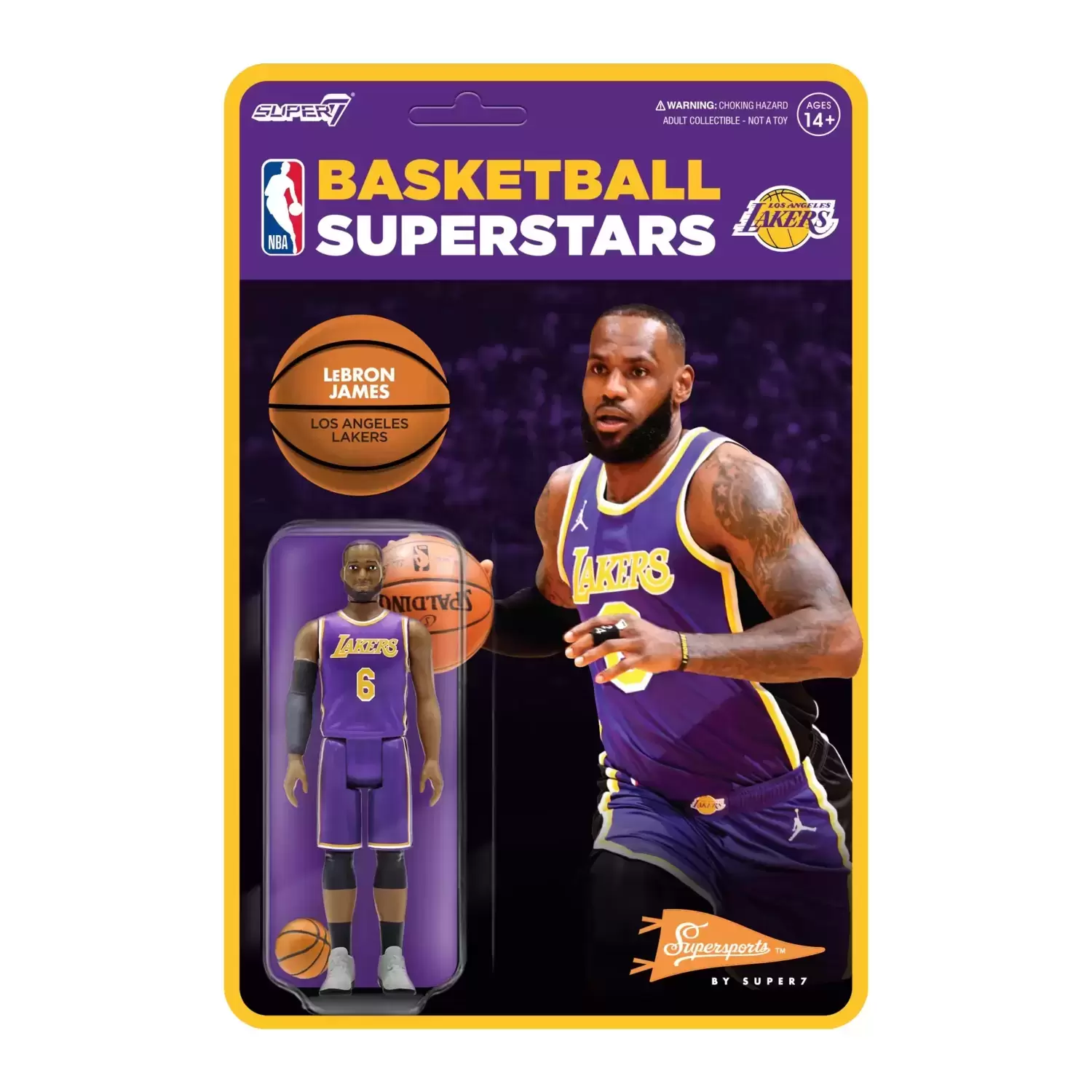 Supersports by Super7 - Basketball - LeBron James (Lakers) [Purple Statement]