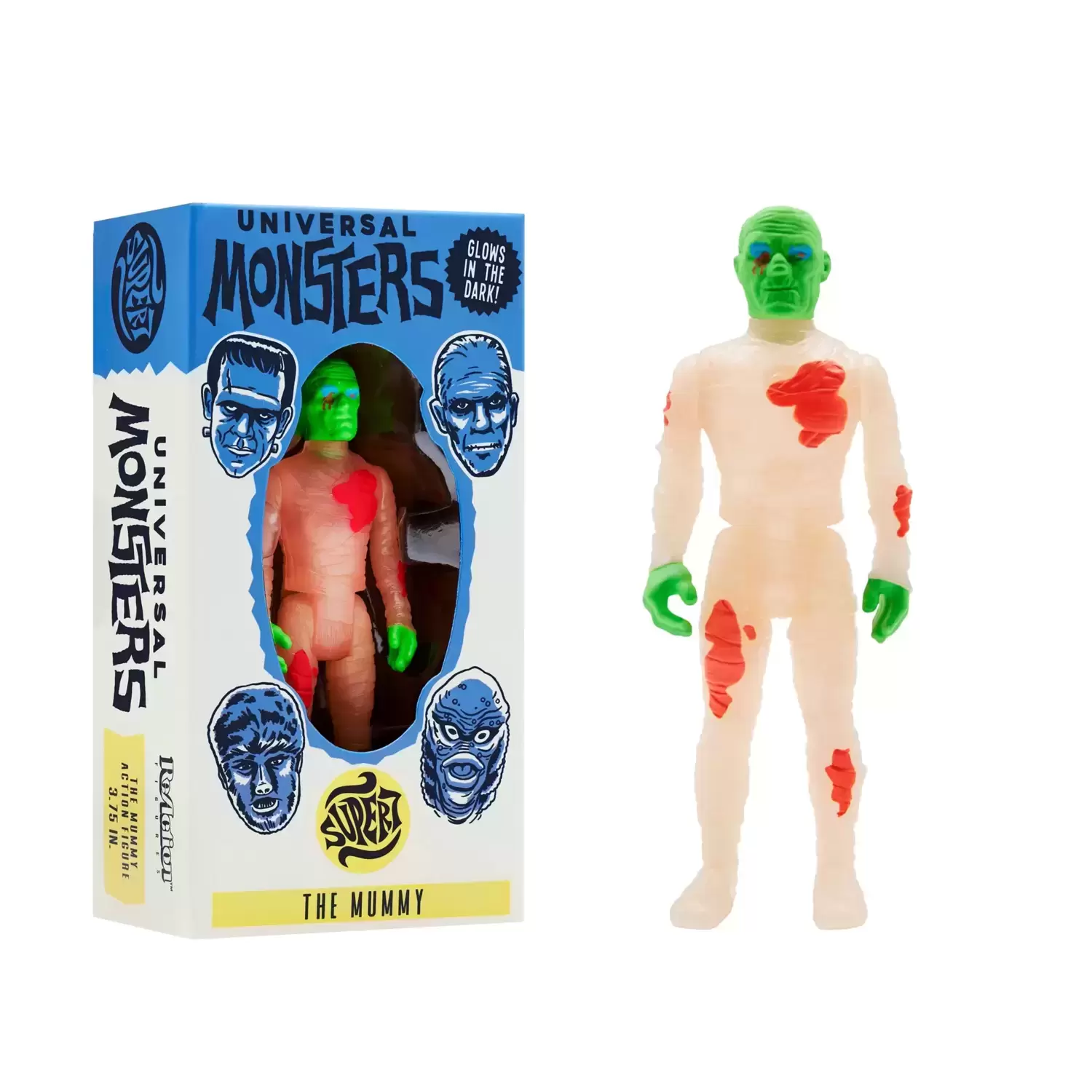 ReAction Figures - Universal Monsters - The Mummy (Glow-In-The-Dark Costume Colors)