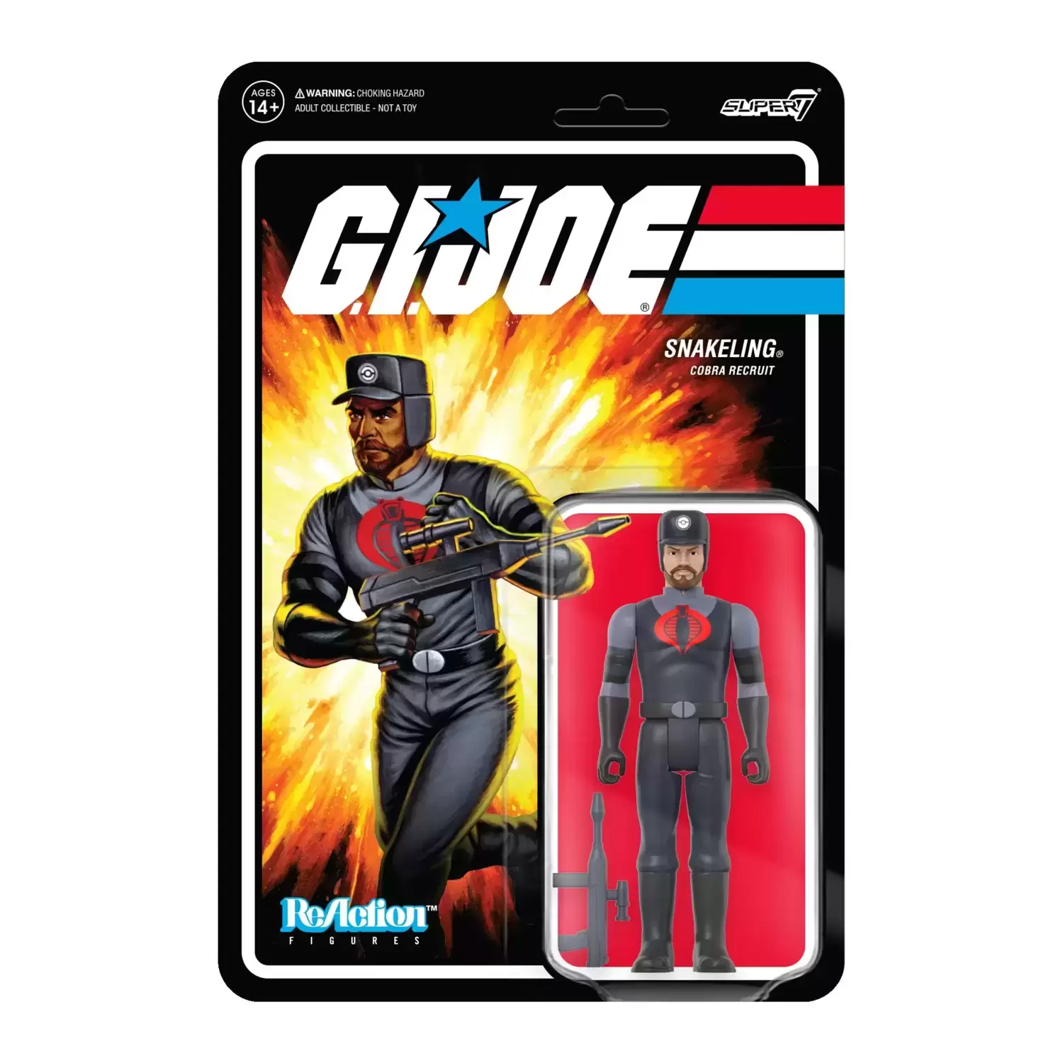 Super7 ReAction - G.I. Joe - Cobra Snakeling Factory Worker Beard (Tan)