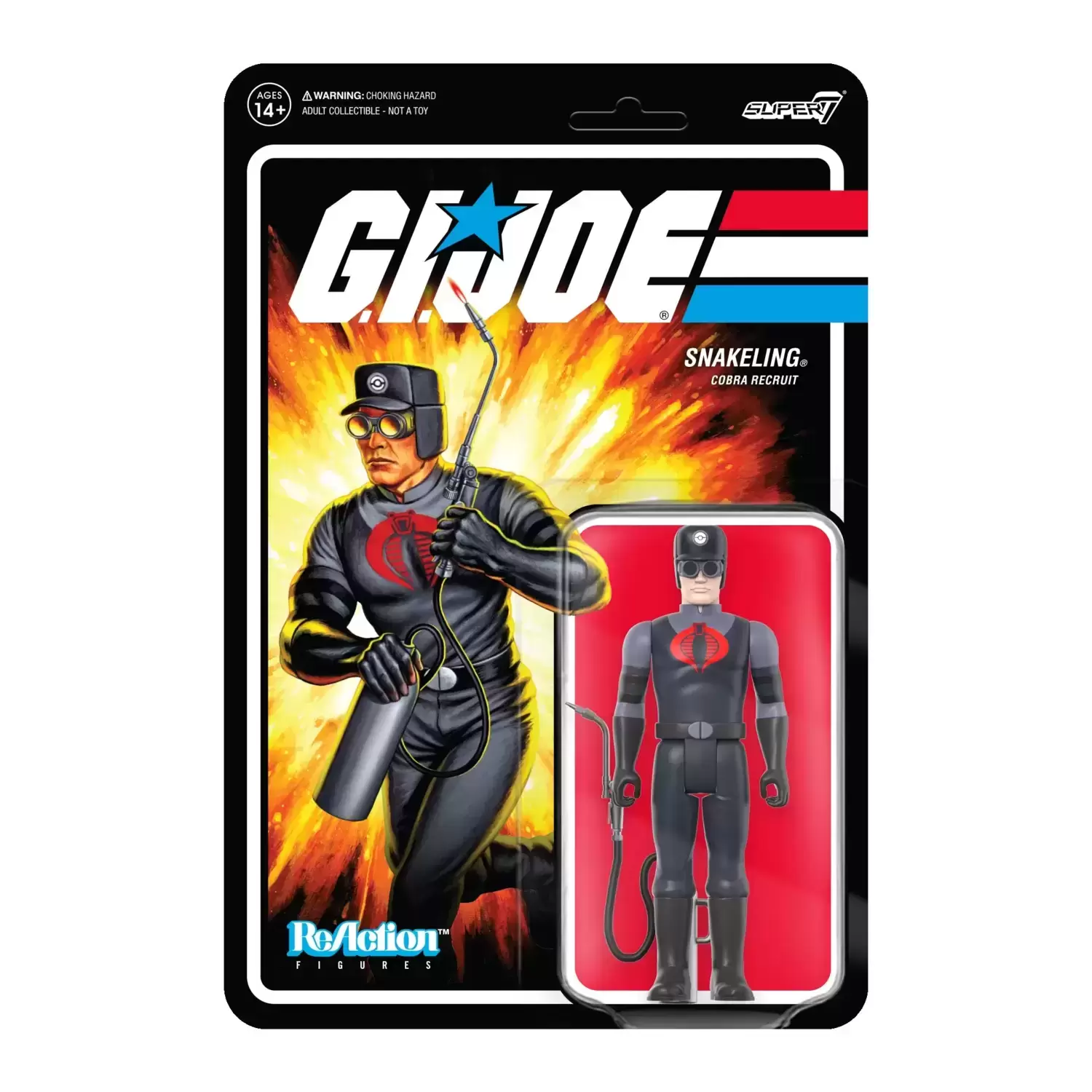 Super7 ReAction - G.I. Joe - Cobra Snakeling Factory Worker Clean-Shaven (Pink)