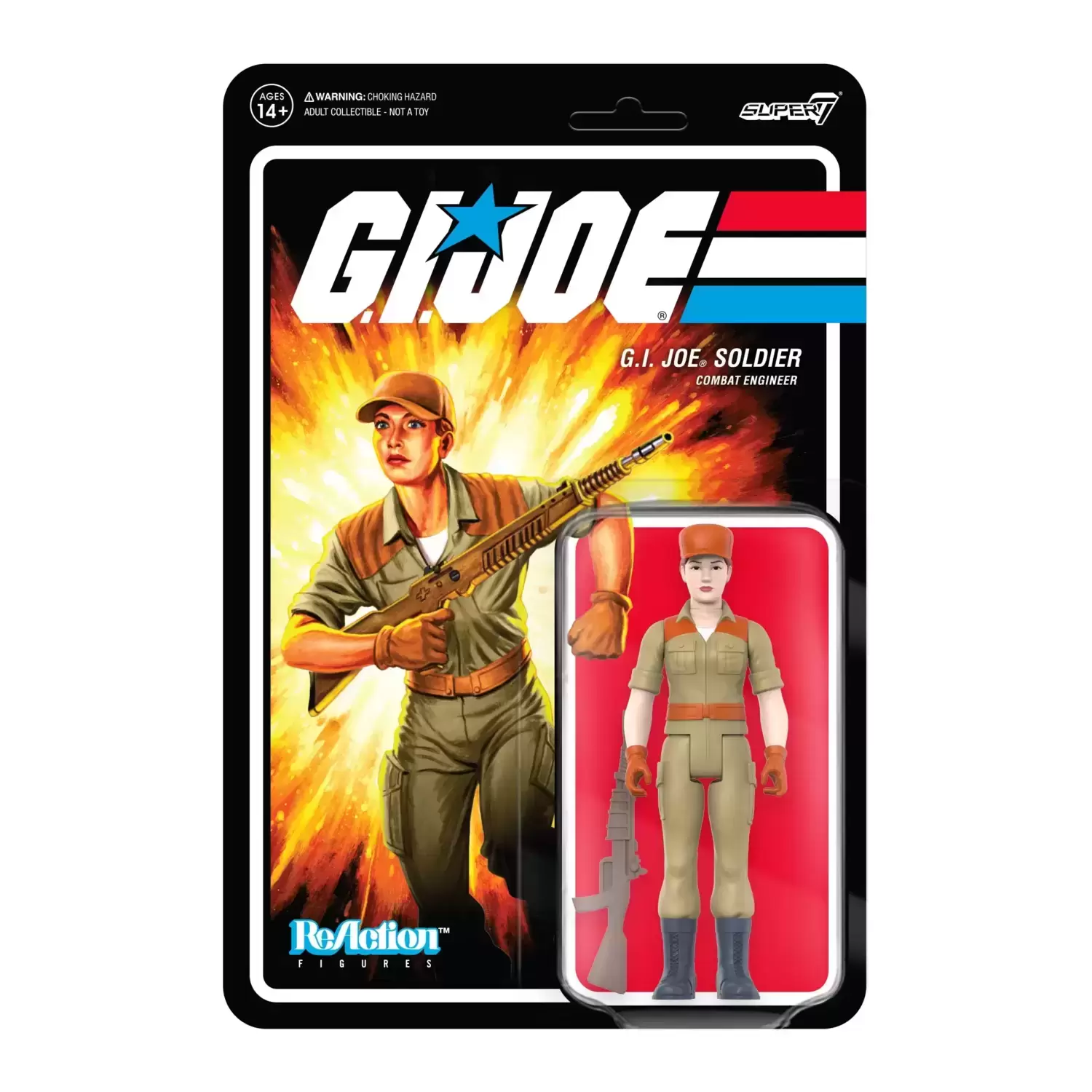 Super7 ReAction - G.I. Joe - Female Combat Engineer Short Hair (Pink)