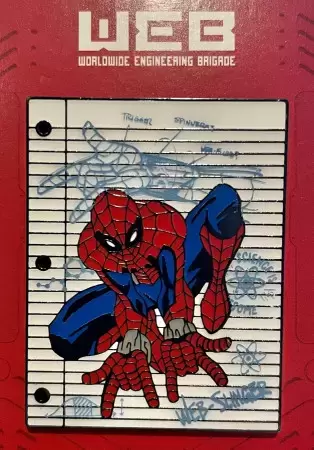 Disney Pins Open Edition - WEB Spider-Man Web-Slinger Sketch on Notebook Paper