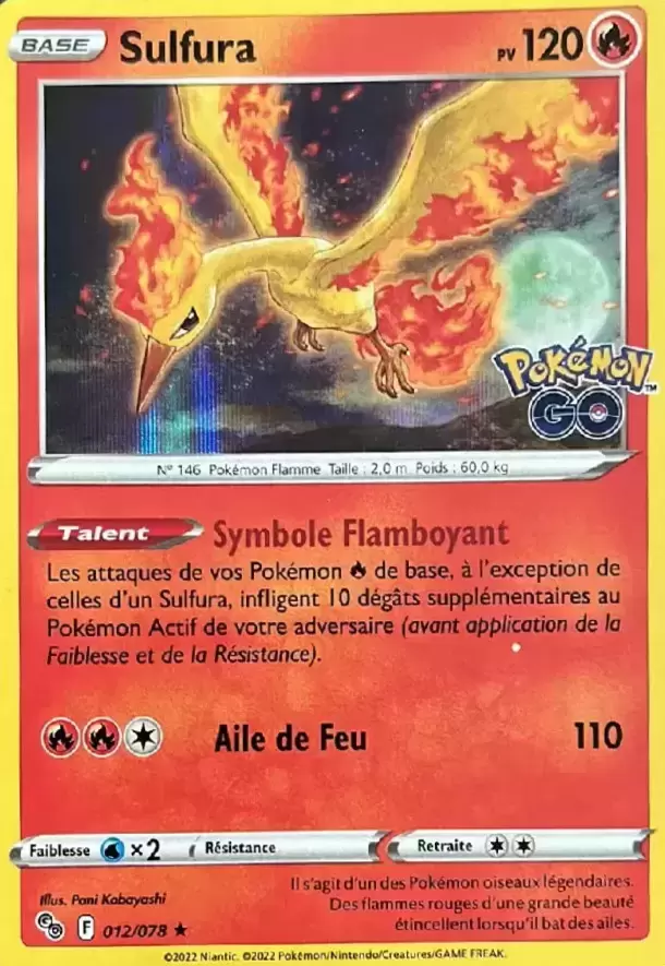 Pokémon Go - Sulfura holographique