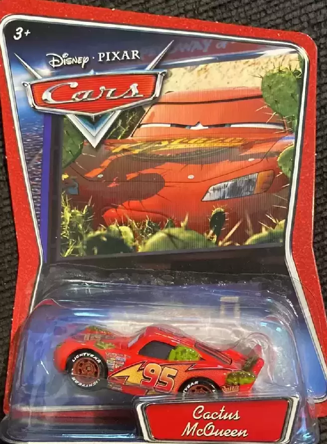 Disney Cars Series 3 Cactus Lightning McQueen Diecast Car