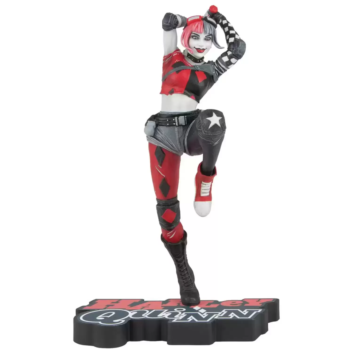 DC Collectibles Statues - Red White & Black Harley Quinn - DC Direct by Derrick Chew