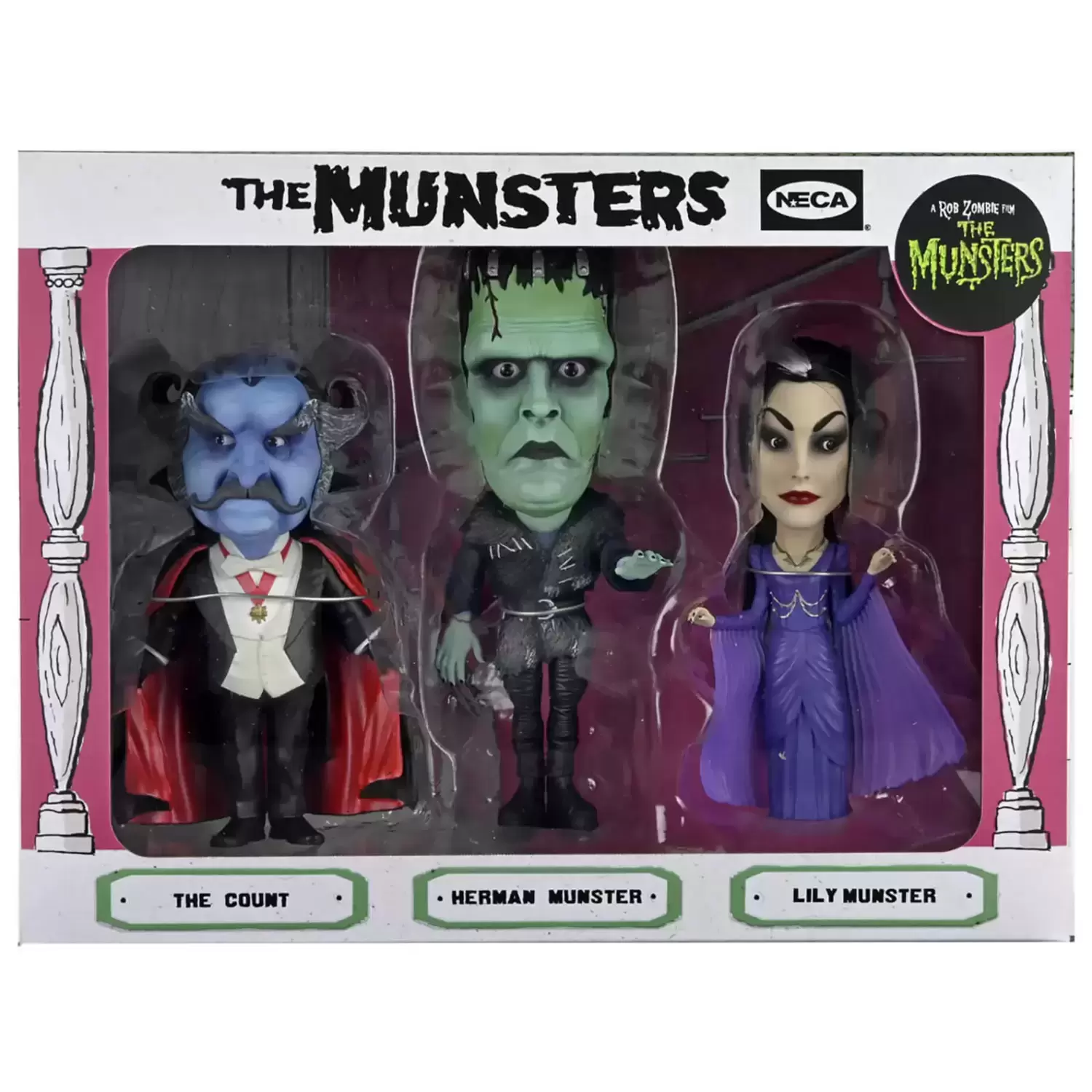 NECA - The Munsters - Little Big Head Figures 3-Pack