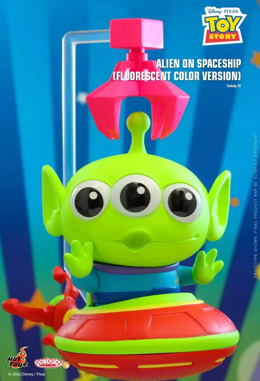 Cosbaby Figures - Toy Story - Alien on Spaceship (Fluorescent Color Version)