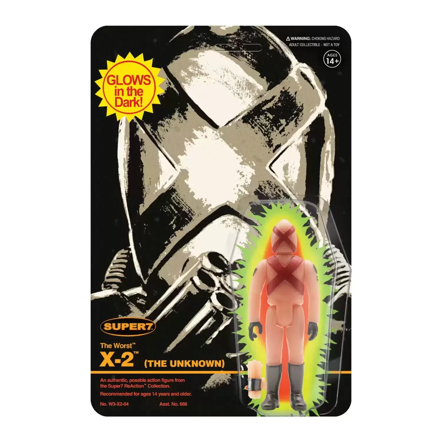 ReAction Figures - The Worst - X-2 (The Unknown) - Glow