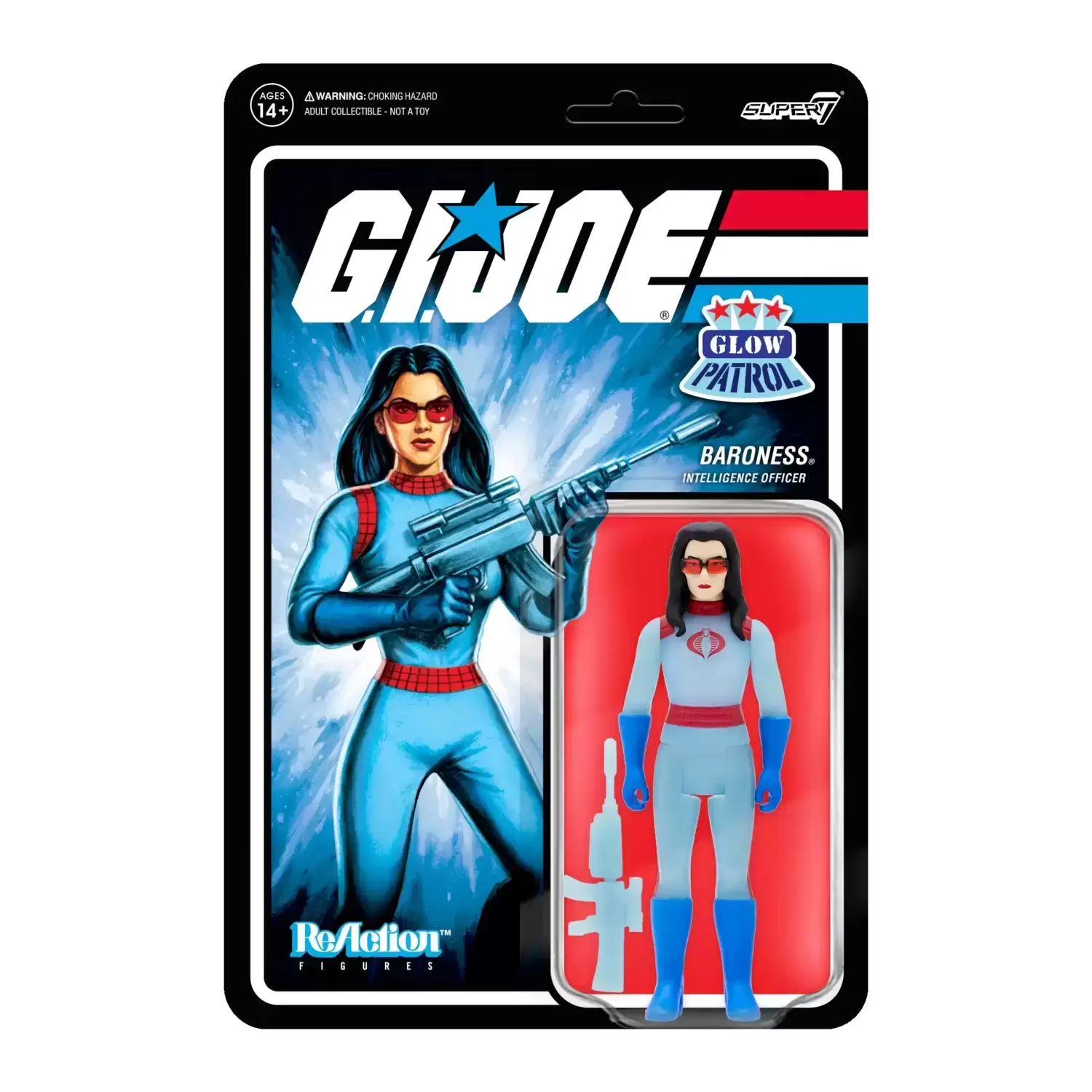 Super7 ReAction - G.I. Joe - Baroness (Glow Patrol)