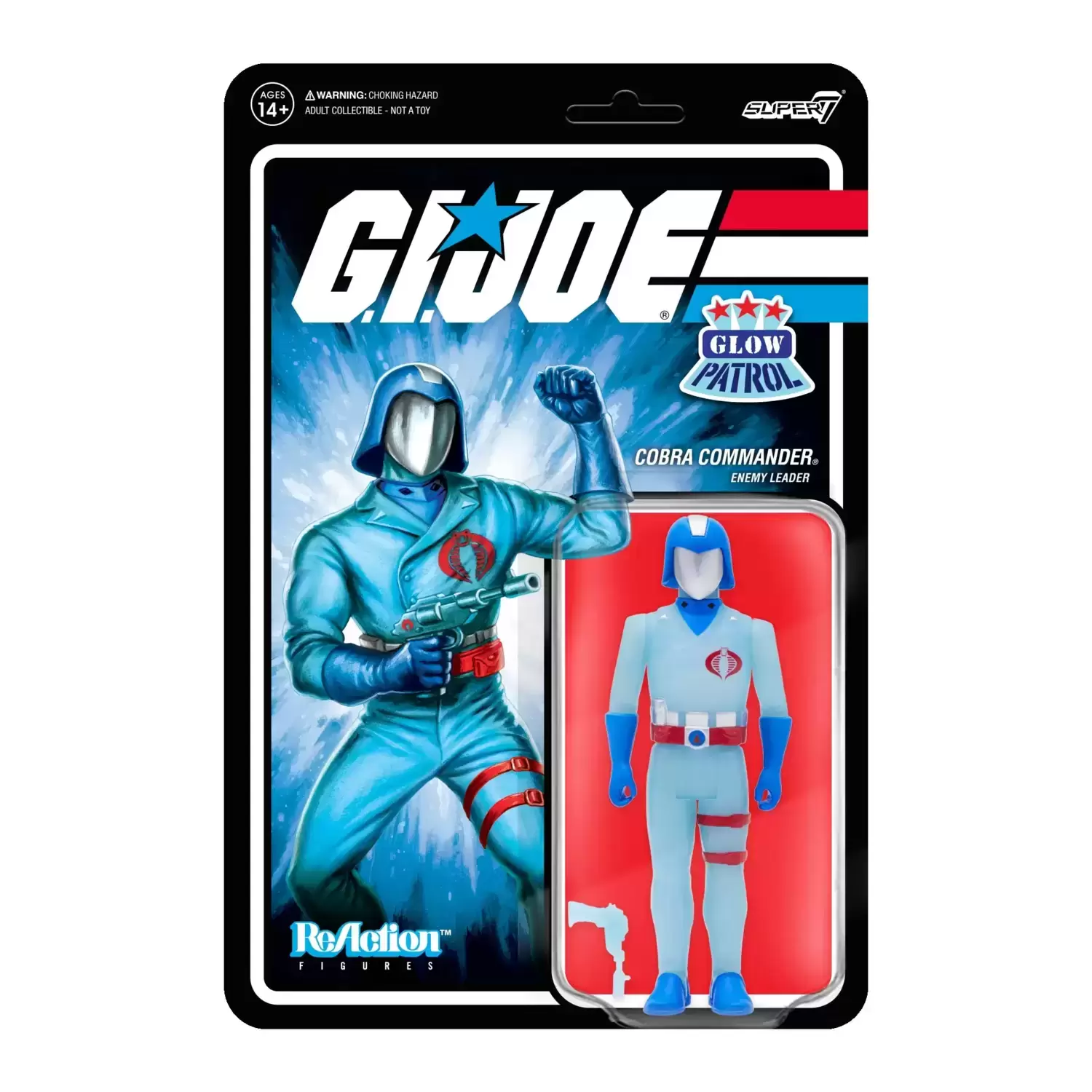 Super7 ReAction - G.I. Joe - Cobra Commander (Glow Patrol)