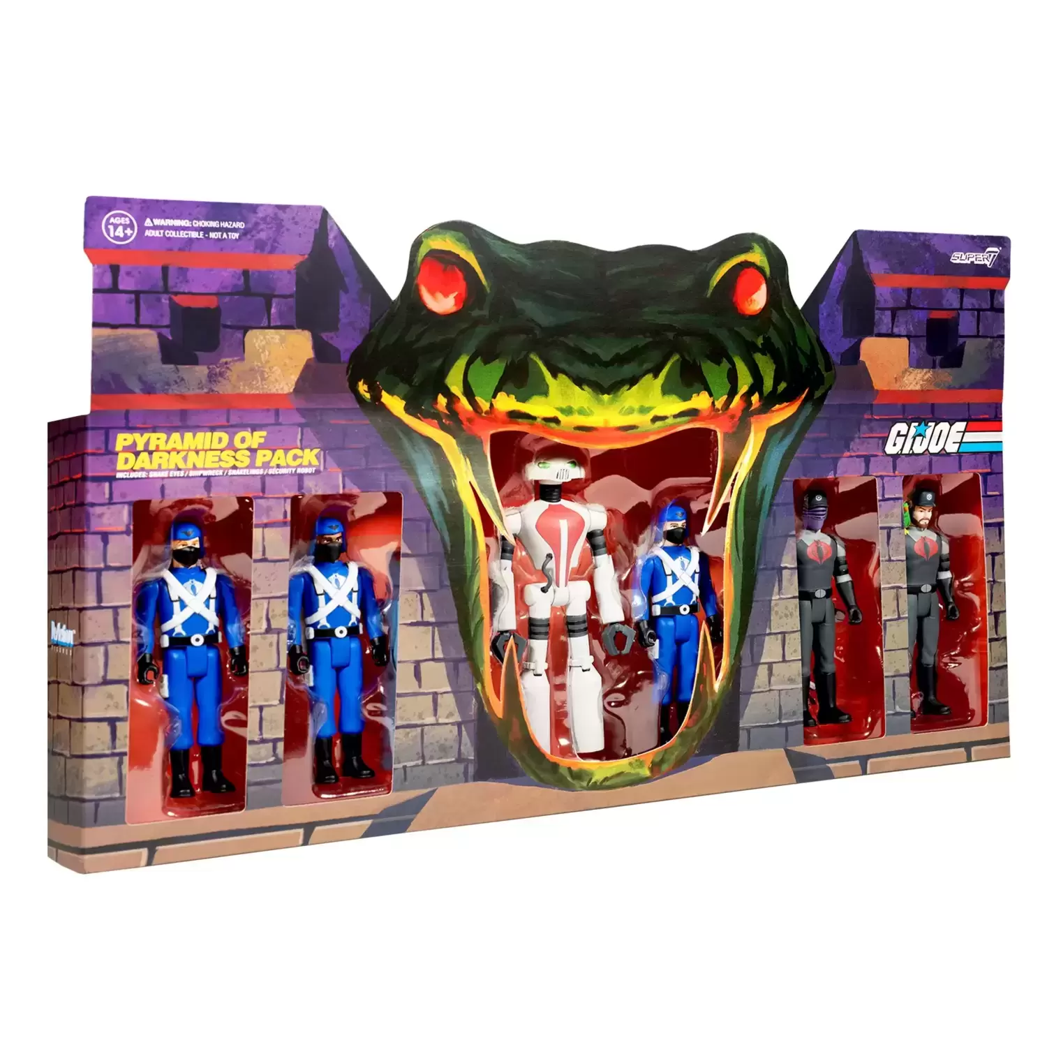 Super7 ReAction - G.I. Joe - Pyramid of Darkness Pack - Snakelings Box Set