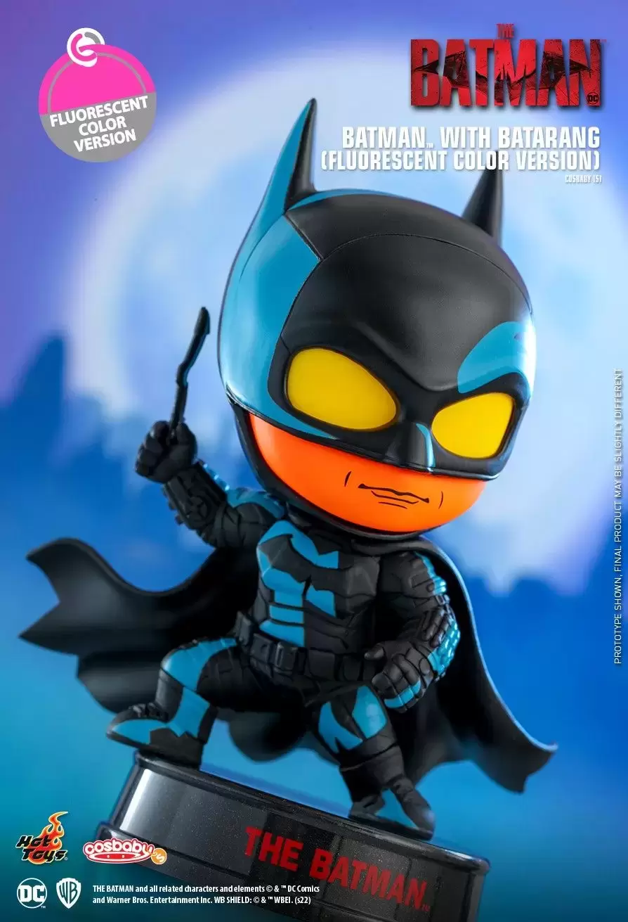 Cosbaby Figures - The Batman - Batman with Batarang (Fluorescent Color Version)