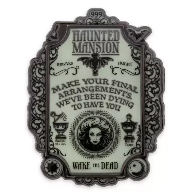 Disney Pins Open Edition - The Haunted Mansion - Glow-In-The-Dark Plaque