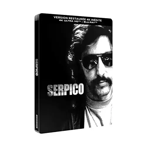 Blu-ray Steelbook - Serpico [Version restaurée 4K inédite-4K Ultra-HD + Blu-Ray-Boîtier métal SteelBook limité]