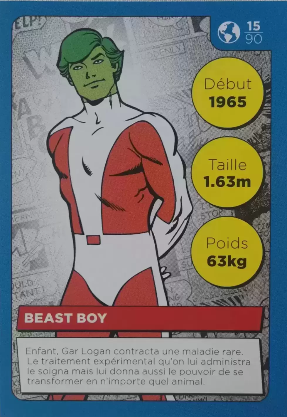 Cartes Auchan DC Comics - Beast Boy