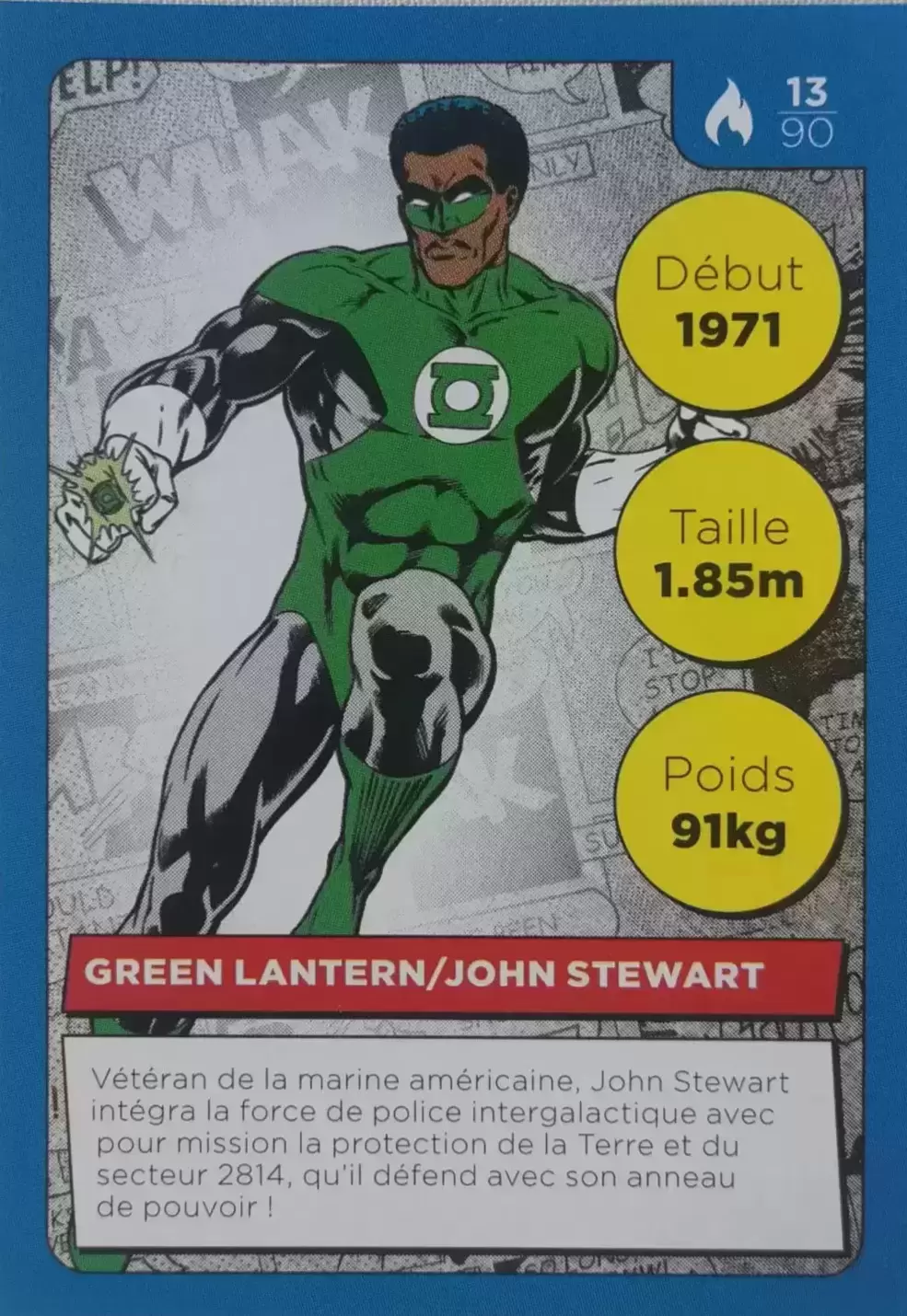 Cartes Auchan DC Comics - Green Lantern / John Stewart
