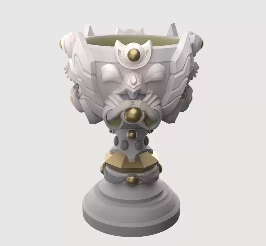 League of Legends World Championship Summoner's Cup Trophy 3D Model