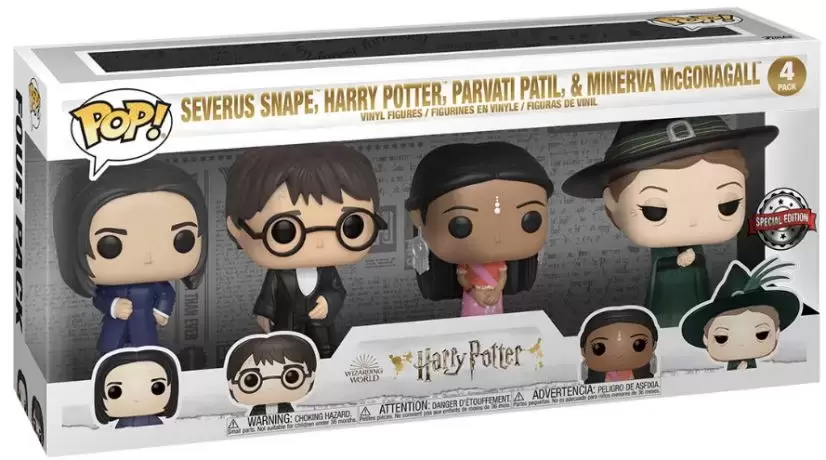 POP! Harry Potter - Severus Snape, Harry Potter, Parvati Patil & Minerva McGonagall 4 Pack